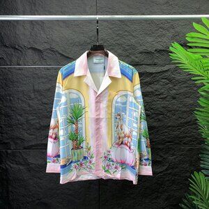 Casablanca Silk Long-Sleeve Shirt